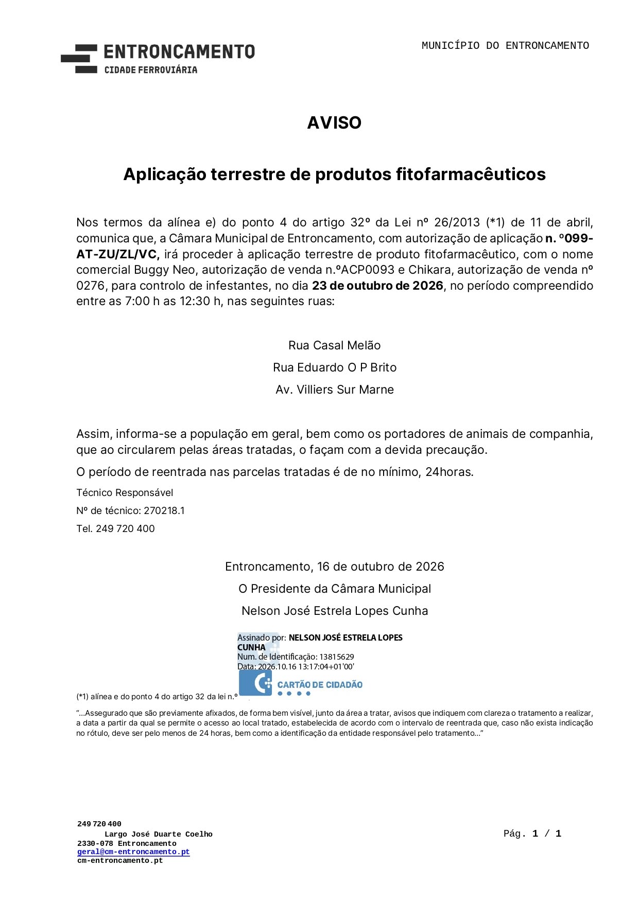 Aplicação de Produtos Fitofarmacêuticos
